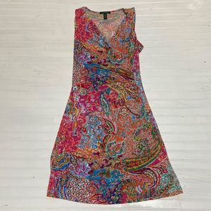 Ralph Lauren | Sleeveless Paisley Dress Size Large